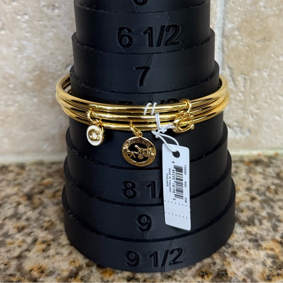 Coach Gold Charm 3 Piece Bangle Set - Picture 2 of 3